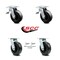 Service Caster 6 Inch Phenolic Caster Set with Roller Bearings 2 Brakes 2 Swivel Locks SCC SCC-TTL30S620-PHR-2-BSL-2 - alternate 2